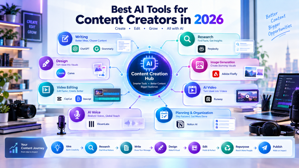 Best AI Tools for Content Creators in 2026